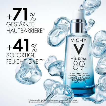 VICHY Hyaluron-Boost Moisturizing Serum, Plumping, Anti-Wrinkle, With Hyaluronic Acid and Essential Minerals, Minéral 89, 50 ml