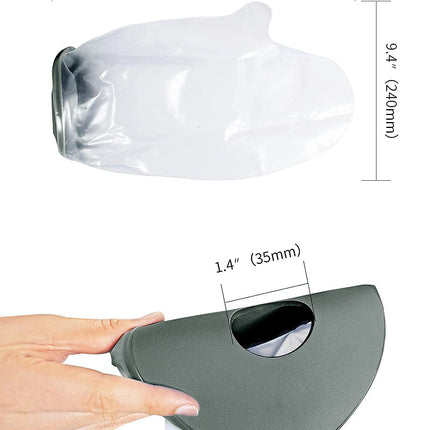 EVERCRYO Waterproof Adult Hand Cast Protector for Shower, Bathtub - Reusable Cast and Bandage Protector - Waterproof Protective Cover for Broken Hands, Fingers, and Wrists (Gray)