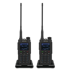 Retevis C62 Walkie Talkie Dual Band, Long Range Ham 2-Way Radio, 2000 mAh Rechargeable Walkie Talkies for Adults, for Hiking/Hunting/Camping (Black, 2 Pack)