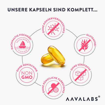 Omega 3 Capsules High Dose 2000mg Omega 3 Oil 1000mg EPA + 500mg DHA per Daily Dose (2 Premium Omega 3 Fish Oil Capsules) - Omega-3 Fatty Acid Capsules - 120 Capsules Fish Oil Omega 3 High Dose 60 Days