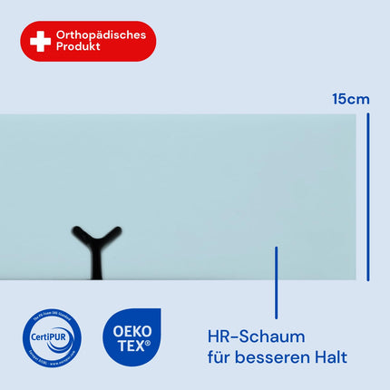 Geriafy - Hospital Geriatric Articulated Mattress | 15 cm HR Foam | Waterproof Hygienic Cover (105x200)
