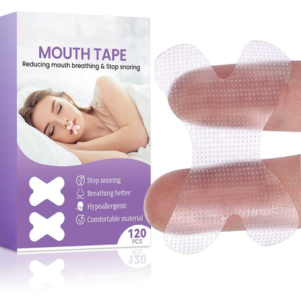 Mouth Tape for Sleeping, 120 Pieces Mouth Tape for Sleeping, Anti Snoring Sleep Patches and Mouth Tape, Helps Against Snoring and Developing the Habit of Nasal Breathing