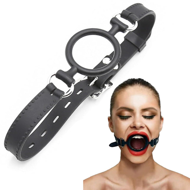 YUZHO Gagring gag sex sm large mouth spreader for sex ring gag, BDSM fetish mouth gag silicone O-ring mouth bondage sex toy adult play for men and women