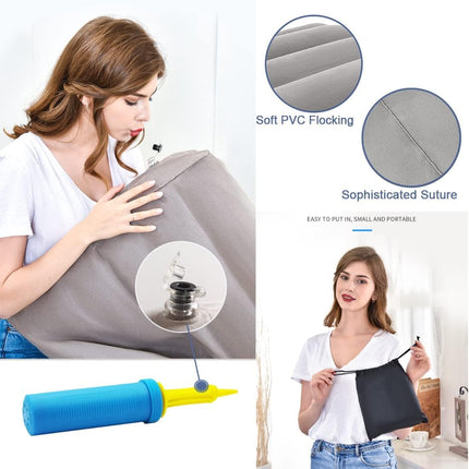 MShengM Inflatable Wedge Pillow - Lightweight and Portable Travel Wedge Pillow for Sleeping, Reading, Post-Surgery and Leg Elevation, Triangular Pillow with Washable Cover, Sleeping Wedge Pillow
