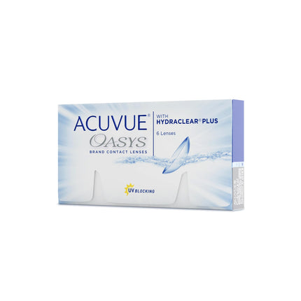 ACUVUE OASYS 2-week contact lenses for day and night with -3 dpt and BC 8.4 – UV protection, dryness protection &amp; extremely comfortable wearing – 6 lenses