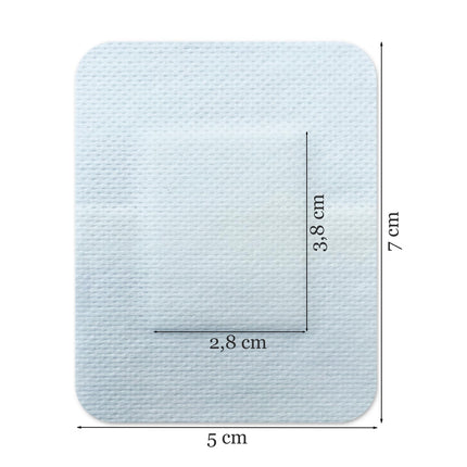 100 sterile wound plasters 7x5 - sterile wound dressing plaster sensitive - non-adherent wound pad 4x3 cm - highly absorbent and skin-friendly - acute wound care and post-operative plaster