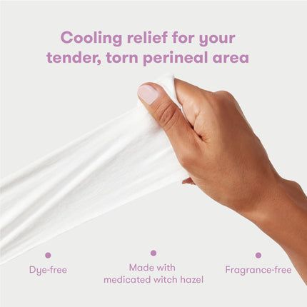 Frida Mom Witch Hazel Cooling Pads for Postpartum Care: Hospital Bag Essentials for Postpartum Pain Relief, Medical Grade Cooling Pad Inserts, Full Length, 24 Count
