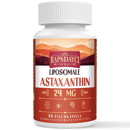 Rapsdayci Liposomal Astaxanthin Softgels - NON GMO - 60 Softgel Capsules for Daily Use (60 Capsules (1 Pack))