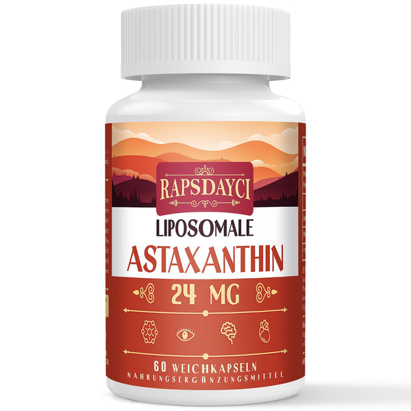 Rapsdayci Liposomal Astaxanthin Softgels - NON GMO - 60 Softgel Capsules for Daily Use (60 Capsules (1 Pack))