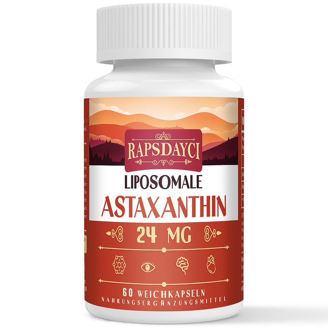 Rapsdayci Liposomal Astaxanthin Softgels - NON GMO - 60 Softgel Capsules for Daily Use (60 Capsules (1 Pack))