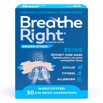 Breathe Better Breathe Right Nasal Strips Beige 30 pcs