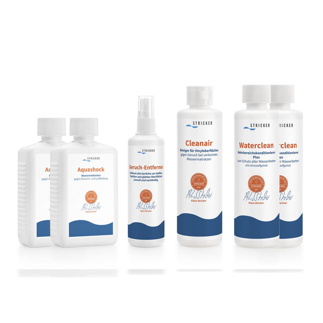 STRICKER Service Set Odor for 2 mattresses | Fast help against odor problems | Waterbed care | Conditioner | Cleanair | Odor absorber | Suitable for waterbeds of all manufacturers