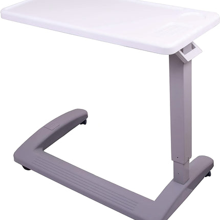 Carex Overbed Table – Flat Roll-Up Bed Table with Adjustable Height – Over the Bed Table for Home