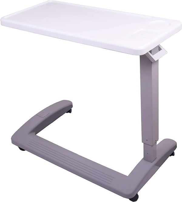 Carex Overbed Table – Flat Roll-Up Bed Table with Adjustable Height – Over the Bed Table for Home