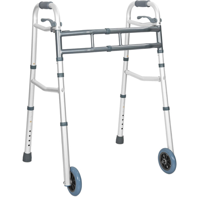 OUUTMEE Walking Aid Walking Frame Lightweight Height Adjustable Walking Aid for Seniors Made of Aluminum Requires Installation