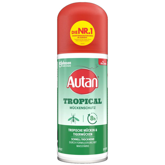 Autan Tropical Mosquito Repellent, Dry Spray, 100ml