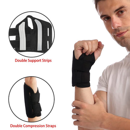 NuCamper Breathable Wrist Support Wrist Brace With Metal Splint Stabilizer Men Women Wrist Support Adjustable Wrist Splint for Arthritis, Tendonitis, Sprain