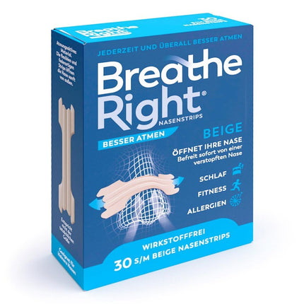 Breathe Better Breathe Right Nasal Strips Beige 30 pcs