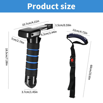 QINGYIWL 2 Pack Car Entry Aid, Car Door Handle for Elderly People, Standing Aid for Seniors, Car Exit Aid for Seniors, Disabled and Injured (Blue)