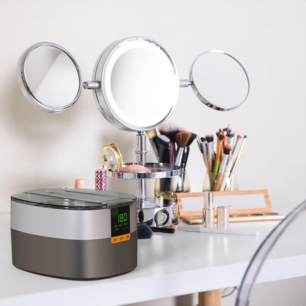 Ultrasonic cleaning device Ultrasonic cleaner Ultrasonic device KECOOLKE 750ml Sonic Cleaner with digital timer for glasses, rings, coins, finger rings, money
