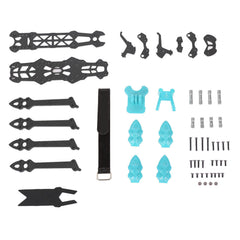 ZLXHDL FPV Drone Frame, 225mm Carbon Fiber Racing Quadcopter Frame, Professional Wheelbase for RC Drone Accessories, H-Shaped Design (Blue)