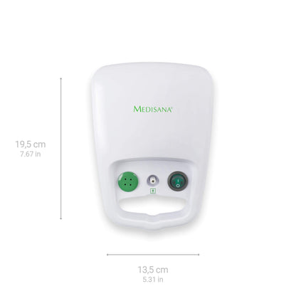 Medisana IN 500 Inhaler, inhalation device with mouthpiece and mask for adults and children, nebulizer inhaler for colds or asthma with extra accessories