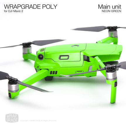 WRAPGRADE Main Unit Skin compatible with DJI Mavic 2 (NEON Green)