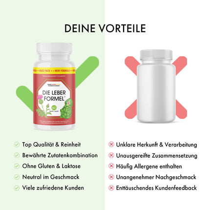 The Liver Formula Capsules - with natural ingredients - suitable for women &amp; men - 60 capsules per can 1x