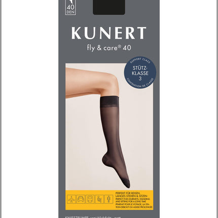 KUNERT women's knee-highs Fly&amp;Care® 40 effective support class III 40 DEN tan 1003 39-42