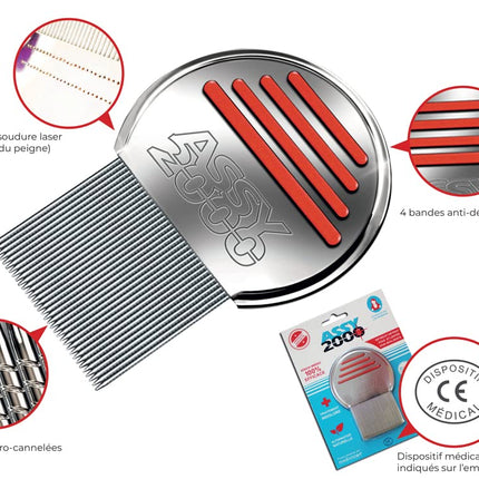 Assy 2000, metal lice comb