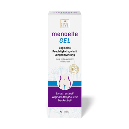 menoelle® GEL – Organically certified vaginal gel | Moisturizing gel for vaginal dryness, irritation, itching, burning, odor, and sensitivity | Hormone-free and without chemical additives | 100 ml