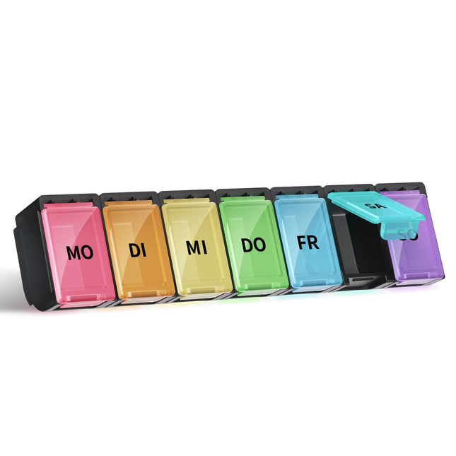Opret Pill Box 7 Days German - Pill Box Rainbow Pill Box, Pill Box Tablet Organizer Weekly Box Medicine Box