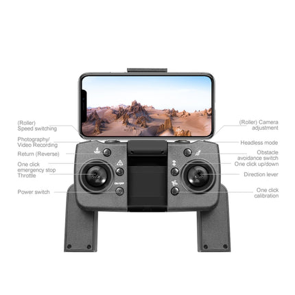 Drone with Camera 4K Dual WIFI 2.4G Brushless Gesture Photography, Obstacle Detection, Optical Flow Positioning, 6-Axis Gyro, Headless Mode, Gift for Adults Children Black 2 Batteries