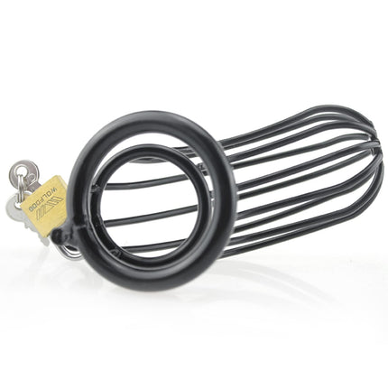 Penis cage metal chastity cage men's metal chastity cage male metal penis cage, 3 sizes, stainless steel cock cage with lock, SM bondage sex toy from 18 for couples extreme sex game (L)