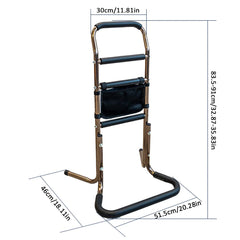 kyaoayo standing and sitting aid, height-adjustable safety handrails, support frame with 3 handles, secure stand, mobility and everyday aids for the elderly, pregnant women and the disabled