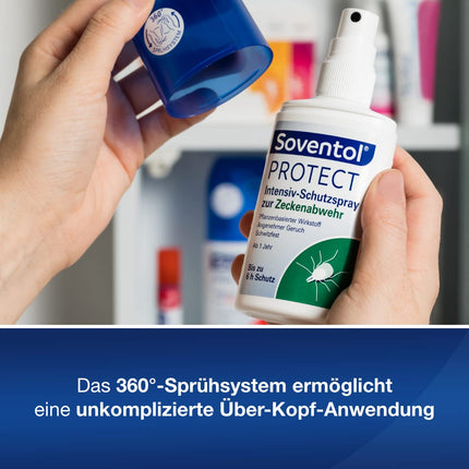Soventol Protect Tick Intensive Protection Spray 100 ml for tick repellent - for body &amp; clothing - from 1 year - well tolerated - pleasant smell