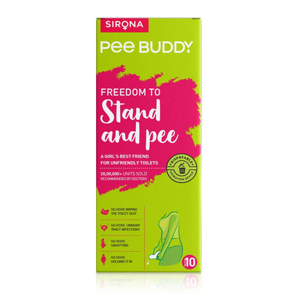 PEE BUDDY Cardboard Urinal Pee Funnel for Women, Peeing While Standing, Urination Aid for Women Antibacterial 10 Pee Funnels for Women
