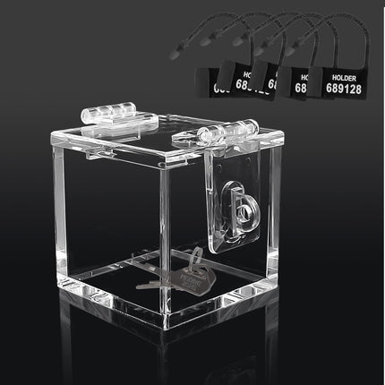 MFMYEE BDSM Chastity Cage Key Safe, Transparent Chastity Keychain, Chastity Game Acrylic Box, Multifunctional New Sexy Toys, Anti-Cheating Lock (Transparent)