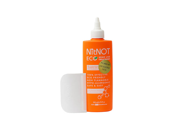 NitNOT Head Lice Treatment - Kills all head lice and eggs - 200ml - Minimum 4 treatments for long hair - Safe - No side effects - Easy to use - No odors