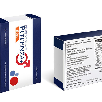 NEW: Potenza for men - high dose with Maca, Guarana, Muira Puama, L-Arginine and Zinc for men - Premium Quality