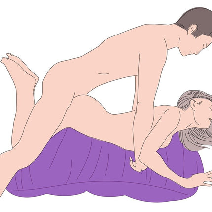 ORION Lovepad - inflatable love pillow for women and men, for intensive anal and vaginal penetration, anatomically shaped, washable, purple