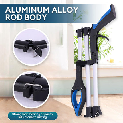 Extra long reacher and jack grabber, waste collector for adults and elderly, portable grab stick with light, helping hand grasping tool for disabled assistance, perfect garbage collection and