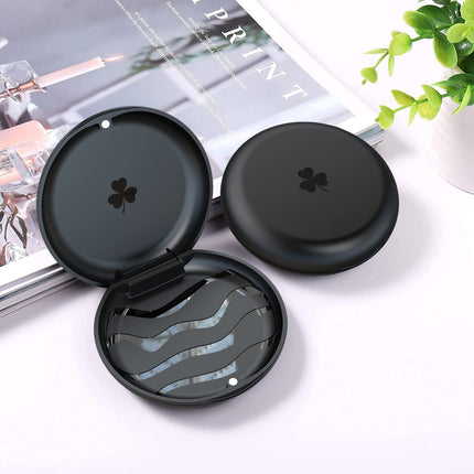 ARGOMAX braces box, braces box, Dento Box, splint box (also for bite splint, grinding splint), 2 pieces, orthodontic box (black).