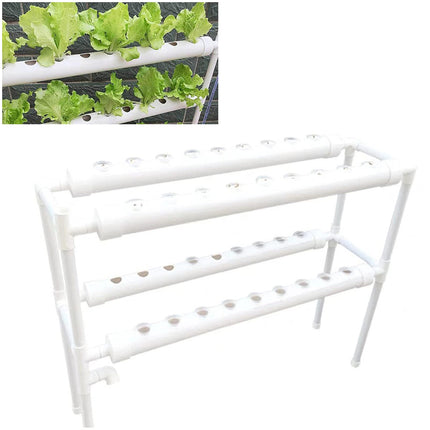 NadineDutol Hydroponic Grow Kit, 2-Layer Hydroponic Growing Equipment with Grow Baskets for Growing Vegetables and Fruits on Balconies, Gardens, Patios, and Courtyards (2 Layers, 36 Planting Sites)