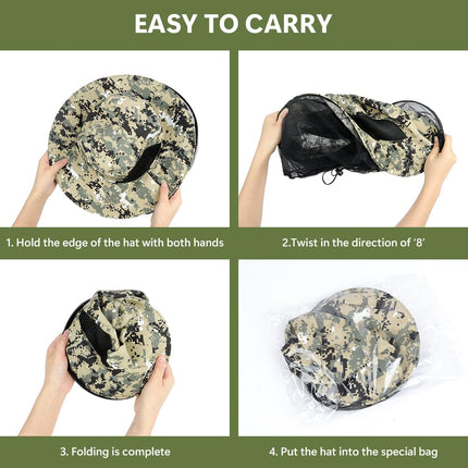 AOGOE Head Net Face Mesh Head Cover, Hat with Mosquito Net, Mosquito Head Net Head Protection Net for Optimal Visibility, Washable, Mosquito Net Hat for Outdoor Lovers, Climbing, Fishing, Beekeeping (Khaki)