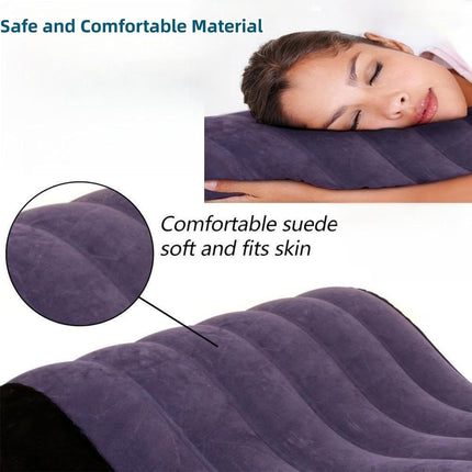 Sex Pillow Inflatable Sex Pillow PVC Flocking Sex Chair Travel Pillow Magic Pillow Body Support Pillow, Used for Couples Positioning, Deeper Position