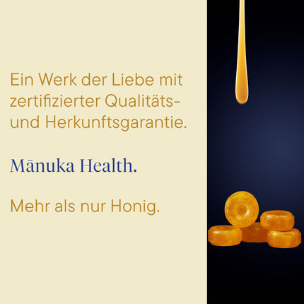 Manuka Health - Lozenges with Propolis and Manuka Honey MGO 400+ (100 g) - 100% pure from New Zealand with certified methylglyoxal content