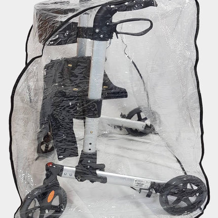 Fabacare rollator protective cover, rollator cover, walker cover, protective hood, protective film, rain cover for rollators, weatherproof canopy, tarpaulin, rollator weather protection, protective film