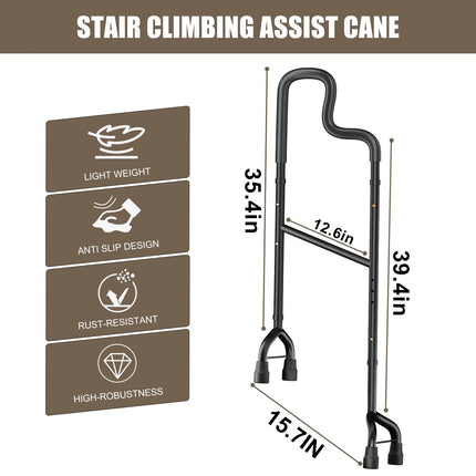 Cushore Stair Climber Aid for Elderly with Adjustable Height, Fits Most Standard Steps, Step Aid for People with Sore Hips and Knees
