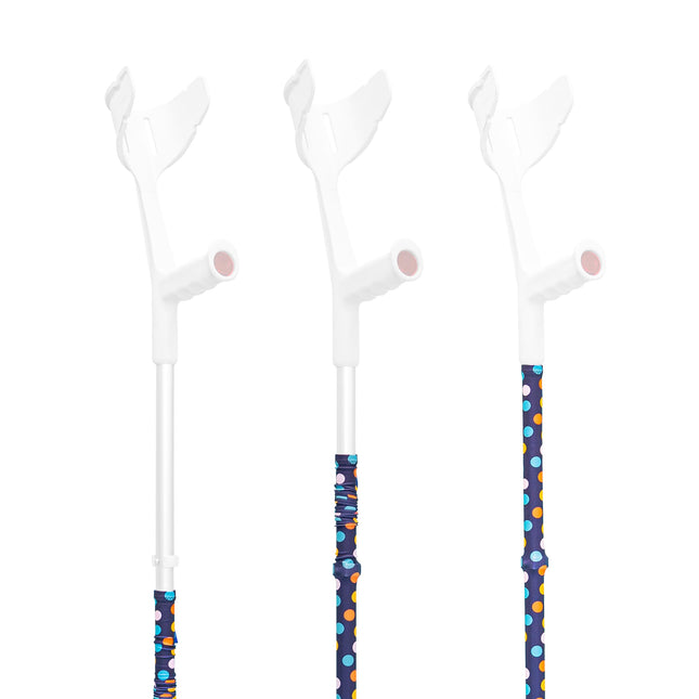 myCover - Trendy cover for crutches and walking sticks, fits all crutches and walking sticks, elastic fabric, washable (Dots - 2 pieces)